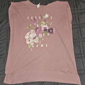 Floral Graphic Women's Top - Pink